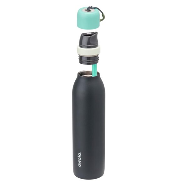 Owala 24oz FreeSip TWIST Stainless Steel Water Bottle in black teal blue green - Picture 6 of 6